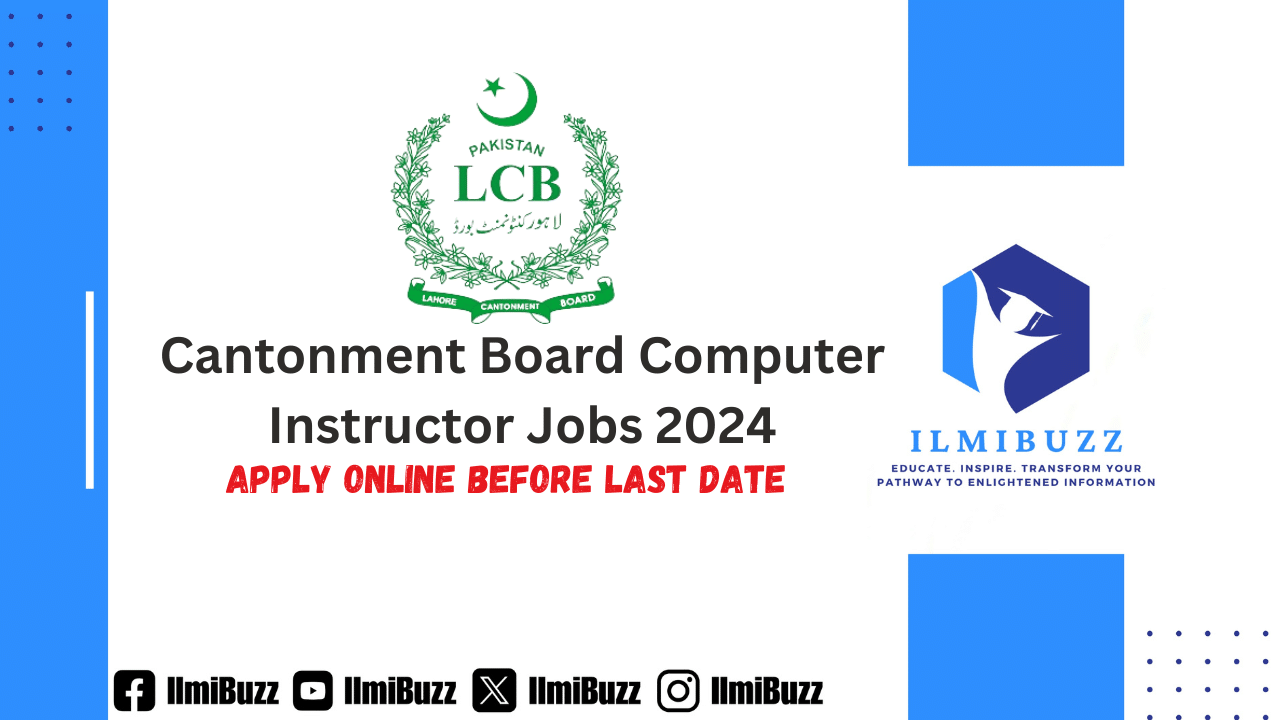 Cantonment Board Computer Instructor Jobs 2024
